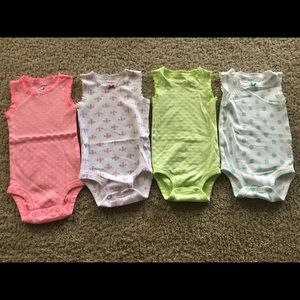 Carter’s Girl Onesies 6 month tanks bundle